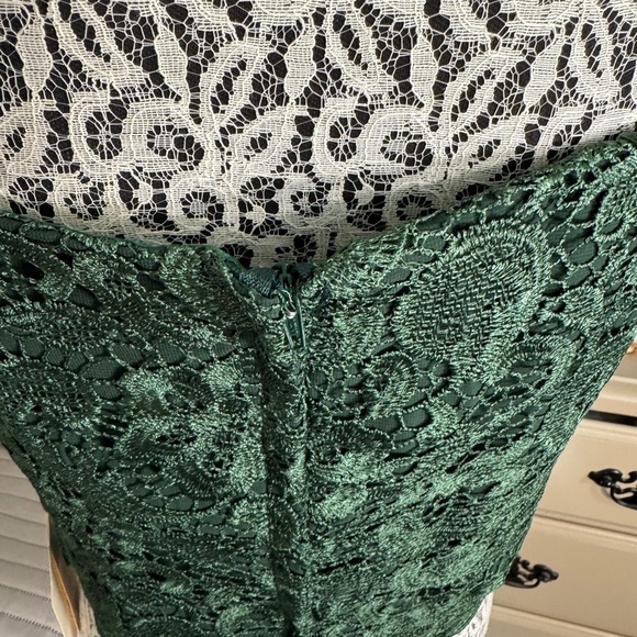 NWT Lan Ting elegant 3pc chiffon & lace  green mother of the bride/groom M - Picture 6 of 16